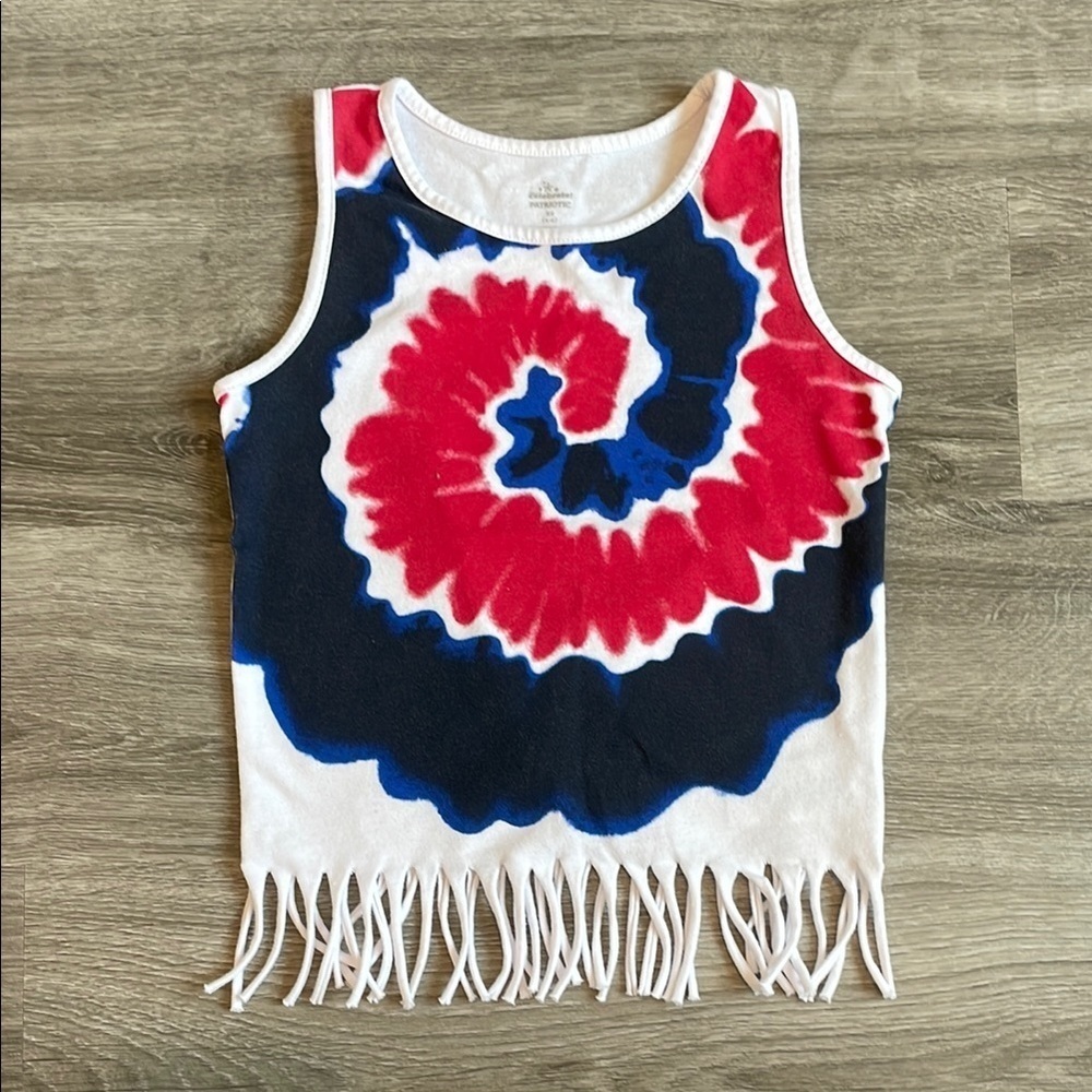 Celebrate! Patriotic little girls tank top